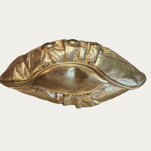 Splendid Metallic Gold Crossbody Bag EUC - Picture 5 of 15